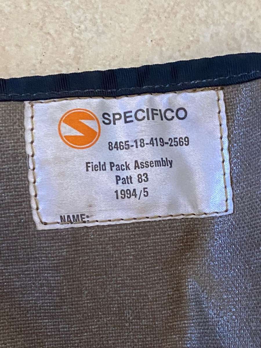 SADF PATTERN 83 LARGE BACK PACK WITHOUT H FRAME-GOOD AND COMPLETE CONDTION