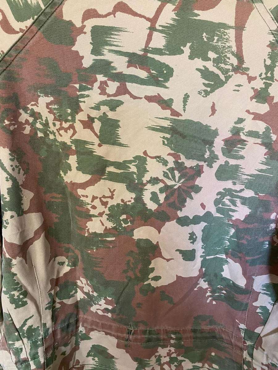 POLICE TASK FORCE 1ST PATTERN CAMO BUNNY JACKET-SELF MADE INTO A BUNNY JACKET AND WORN BY OFFICERS-S