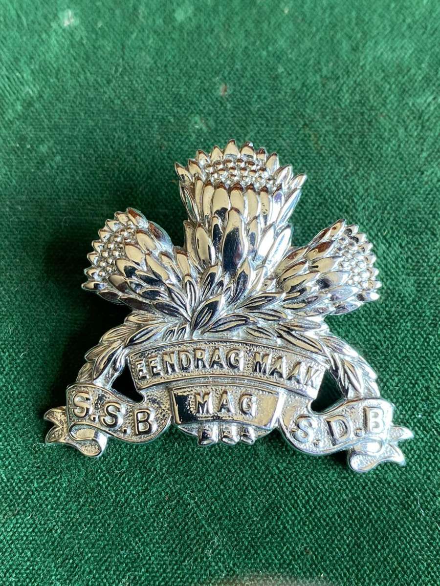 SSB CAP BADGE/CHROME/ 2 LUGS- 1990`S