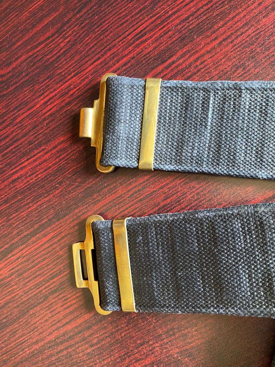 RHODESIAN BSAP PARADE WEBBING BELT WITH NO 4 MK 11 SPIKE BAYONET-ALL IN GOOD CONDITION-BELT WITH BRA