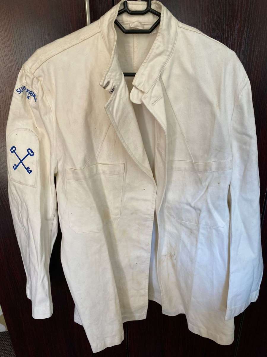 SA NAVY JACKET-SIZE ARGE FOR STORE KEEPER-NO BUTTONS-MEASURES 55CM ARMPIT TO ARMPIT