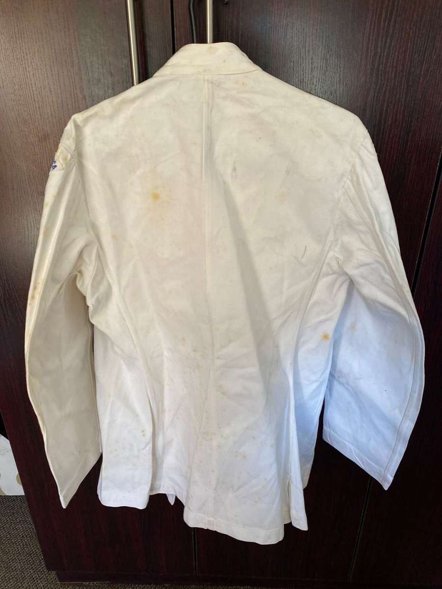 SA NAVY JACKET FOR RADAR OPERATOR-SIZE MEDIUM-MEASURES 55CM ARMPIT TO ARMPIT- NO BUTTONS