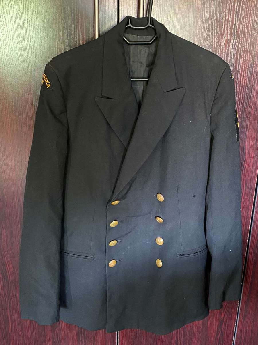 SA NAVY WINTER UNIFORM TUNIC FOR LEADING SEAMAN-SIZE MEDIUM-MEASURES 53 CM ARMPIT TO ARMPIT