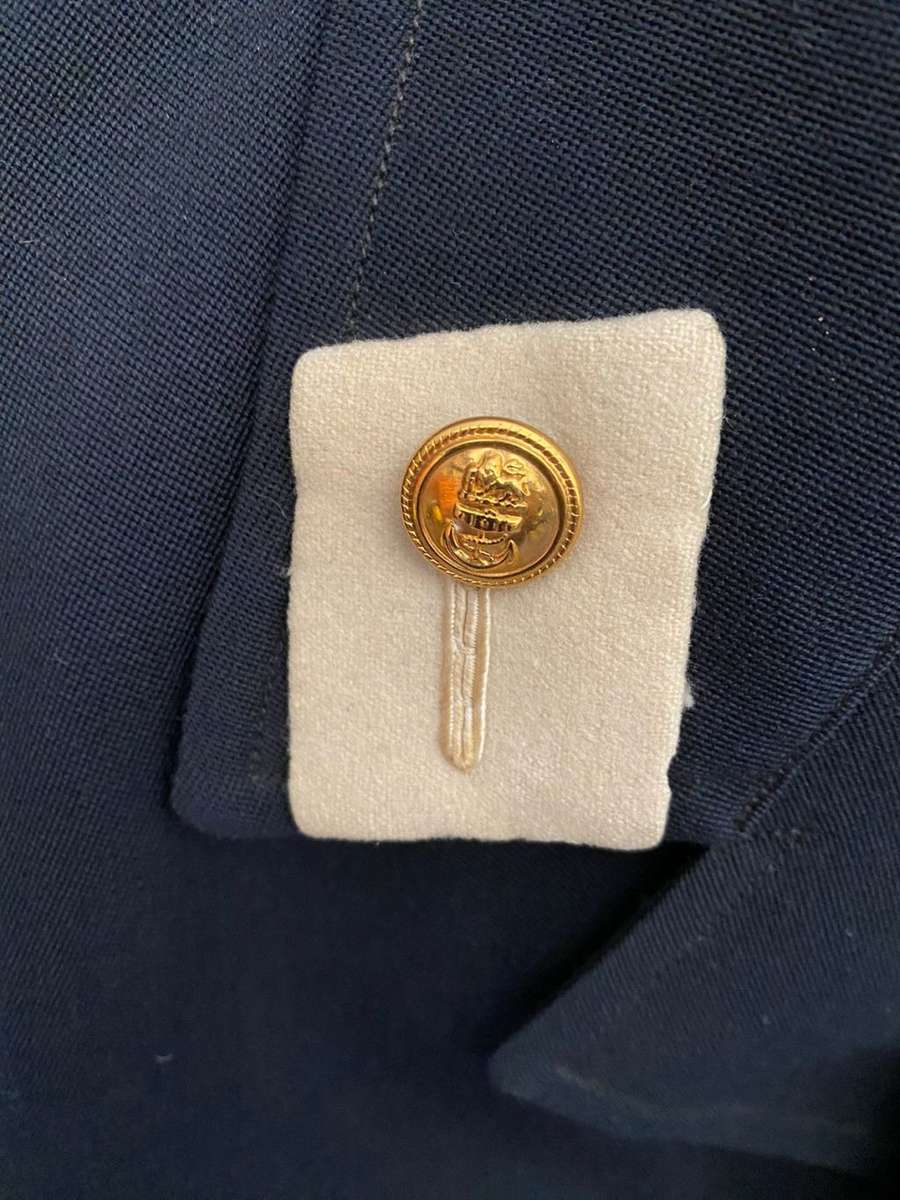 SA NAVY JACKET-SIZE SMALL-MEASURES 45 CM ARMPIT TO ARMPIT