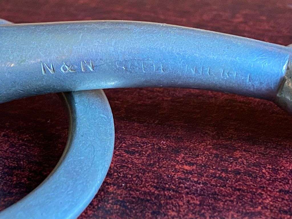 RHODESIA BSAP SOLID NICKEL HORSE BIT MARKINGS MANUFACTURERS