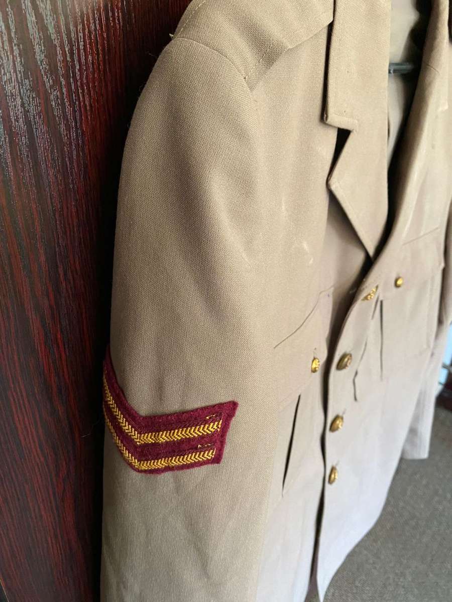 SA MEDICAL CORPS TUNIC JACKET-SIZE MEDIUM-MEQASURES 50 CM ARMPIT TO ARMPIT-USED BUT GOOD CONDITION