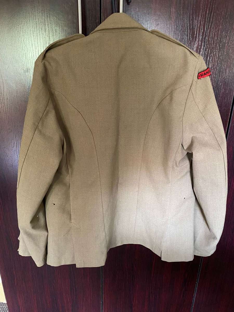 TRANSVAAL SCOTTISH UNIFORM JACKET-SIZE SMALL-MEASURES 42 CM ARMPIT TO ARMPIT-MISSING BUTTONS