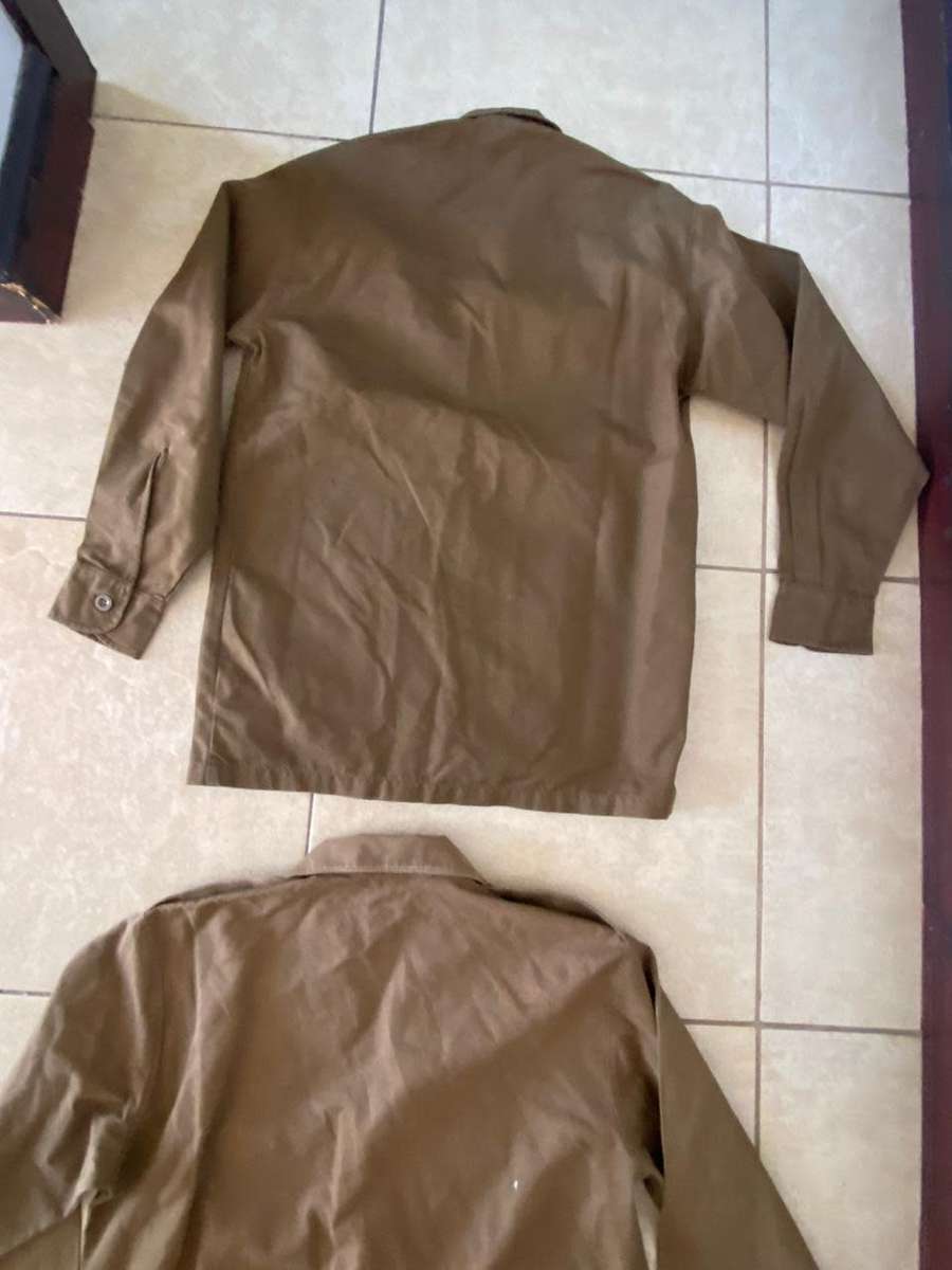SADF NUTRIA,LONG SLEEVE SHIRTS-1X SMALL AND 1X MEDIUM-BOTH USED BUT GOOD CONDITION WITH AL BUTTONS