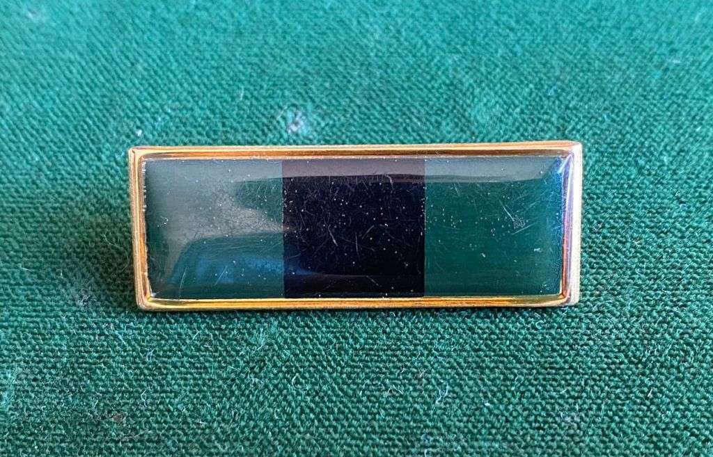 SA INFANTRY CORPS BERET BAR THIRD TYPE-GREEN/BLACK/GREEN- 2 PINS