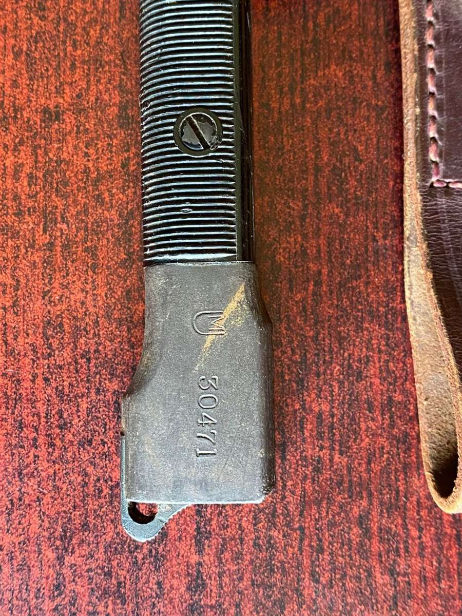 PLASTIC GRIPPED FN FAL TYPE A (1953) BAYONET-SA MILITARY MARKINGS-THIS BAYONET IS IN VERY GOOD CONDI