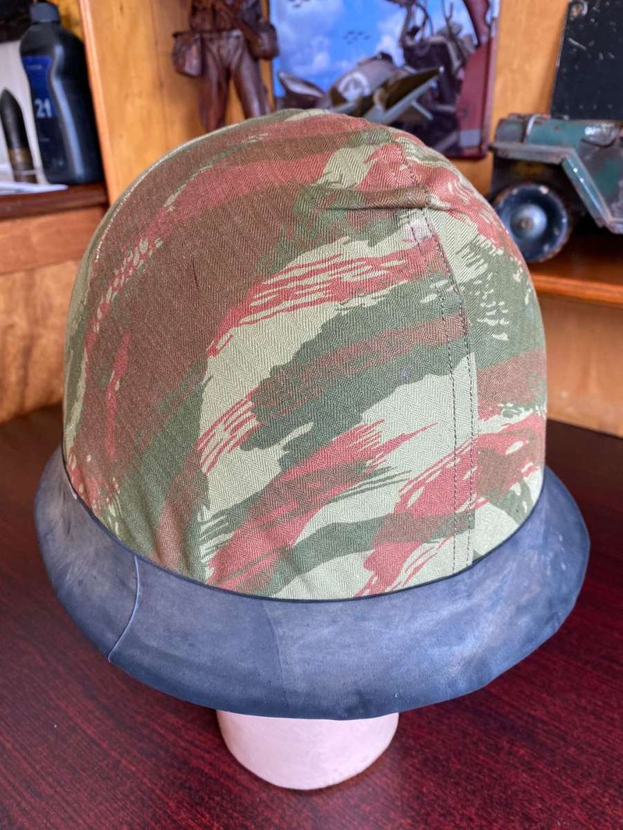 FRENCH ALGERIAN PARA HELMET-DATED 1955-GUARANTEED ORIGINAL-SIZE 56-GOOD CONDITION