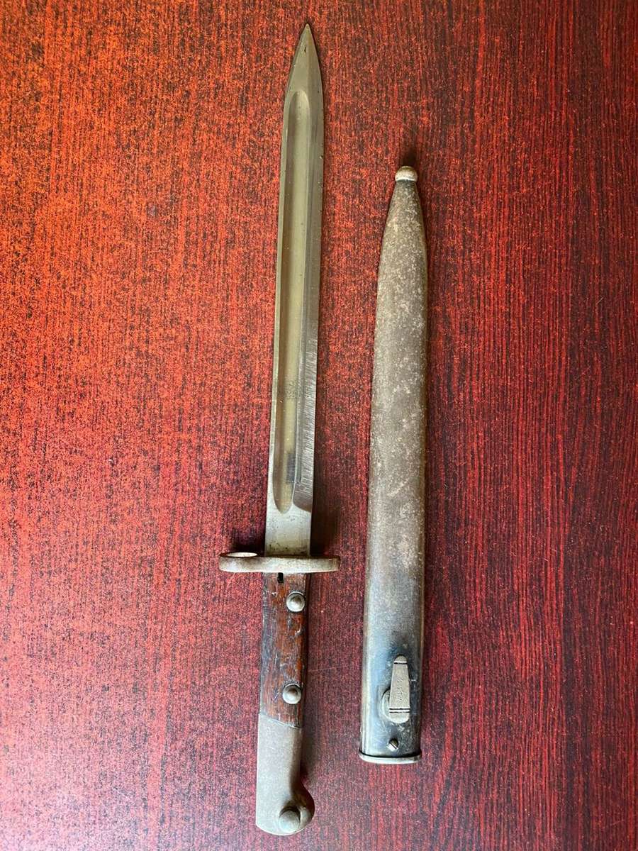 BELGIUM FN MODAL 1924 LONG BAYONET-IT RESEMBLED THE CZECH VZ 23 LONG BLADED EXPERT BAYONET AND WAS P