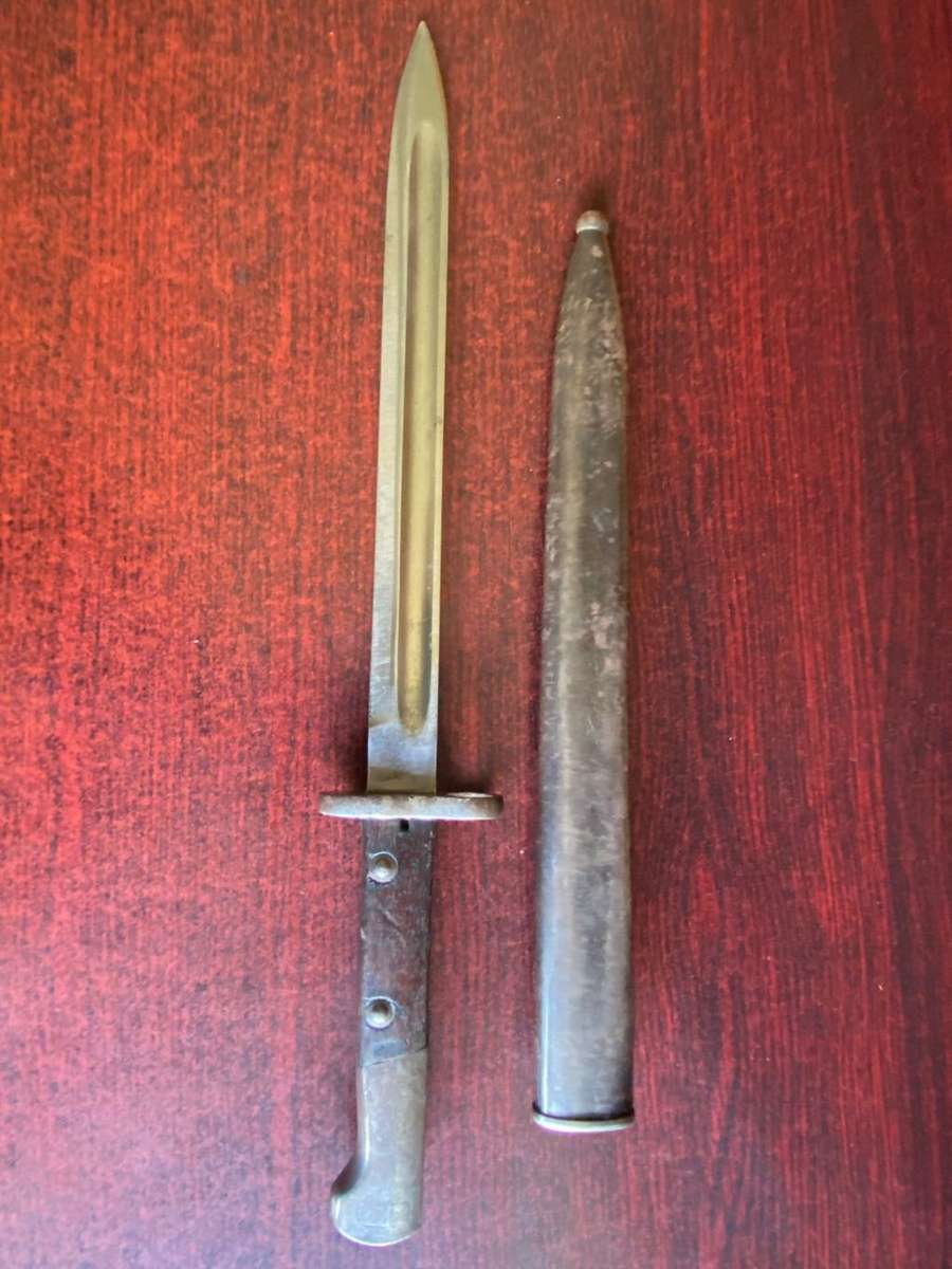 BELGIUM FN MODAL 1924 LONG BAYONET-IT RESEMBLED THE CZECH VZ 23 LONG BLADED EXPERT BAYONET AND WAS P