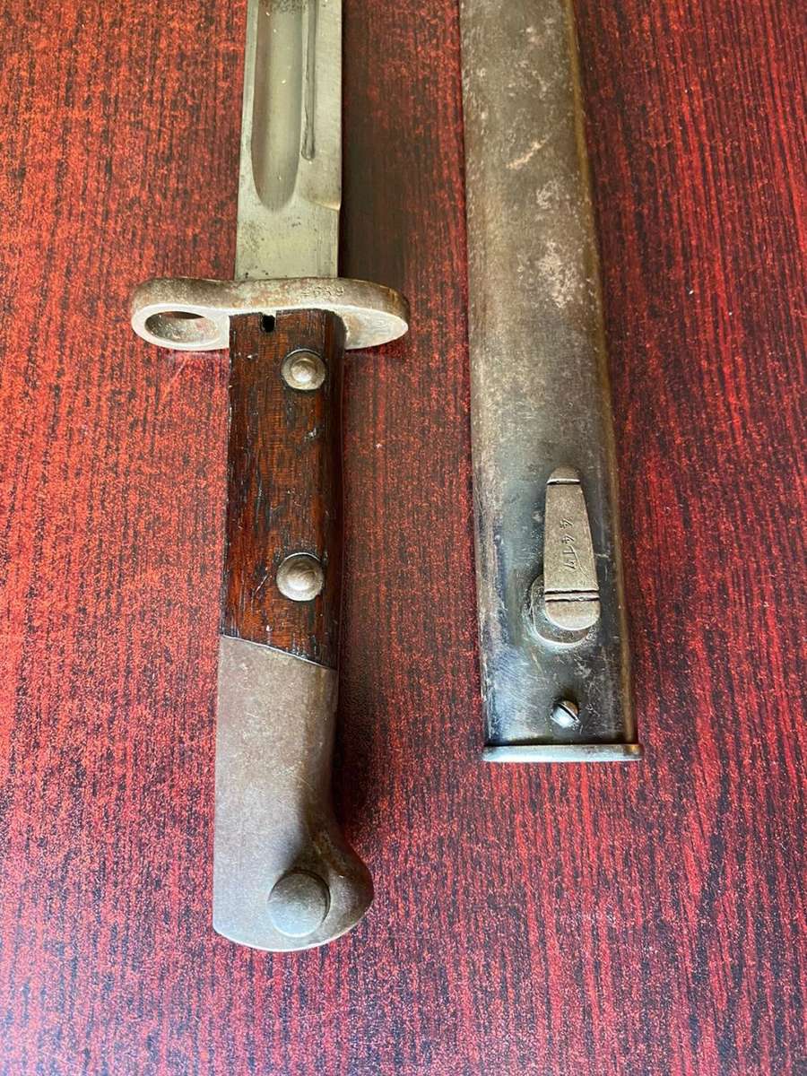 BELGIUM FN MODAL 1924 LONG BAYONET-IT RESEMBLED THE CZECH VZ 23 LONG BLADED EXPERT BAYONET AND WAS P