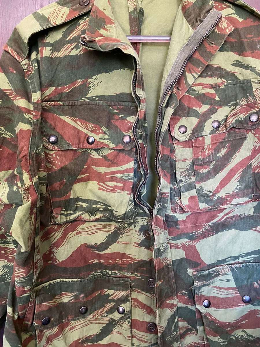 FRENCH ALGERIAN PARA JACKET FROM THE 1950`S-TO EARLY 1960`S-SIZE LARGE TO EXSTRA LARGE -MEASURES 65