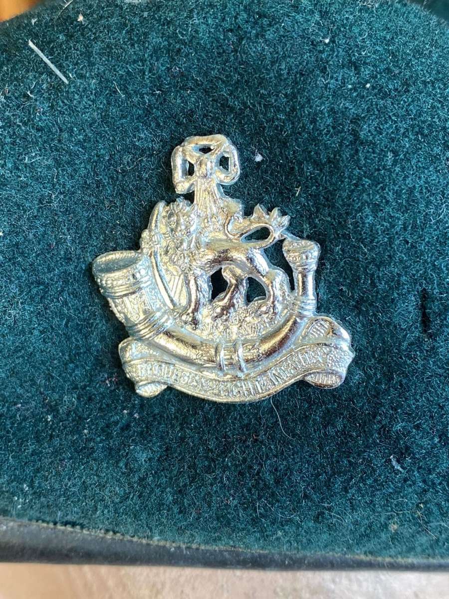 RHODESIA RLI BERET-INSIDE RING MEASURES 50CM-ANODISED CAP BADGE-CONDITION WORN