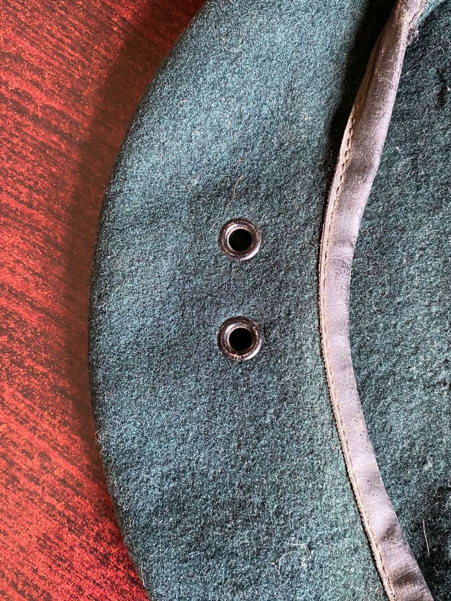 RHODESIA RLI BERET-INSIDE RING MEASURES 50CM-ANODISED CAP BADGE-CONDITION WORN