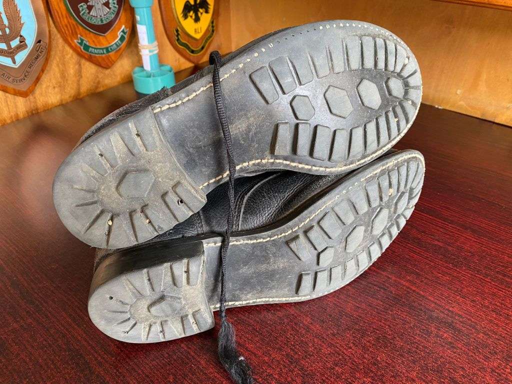 SADF PERIOD-SAAF BLACK BOOTS-SIZE 9 -USED