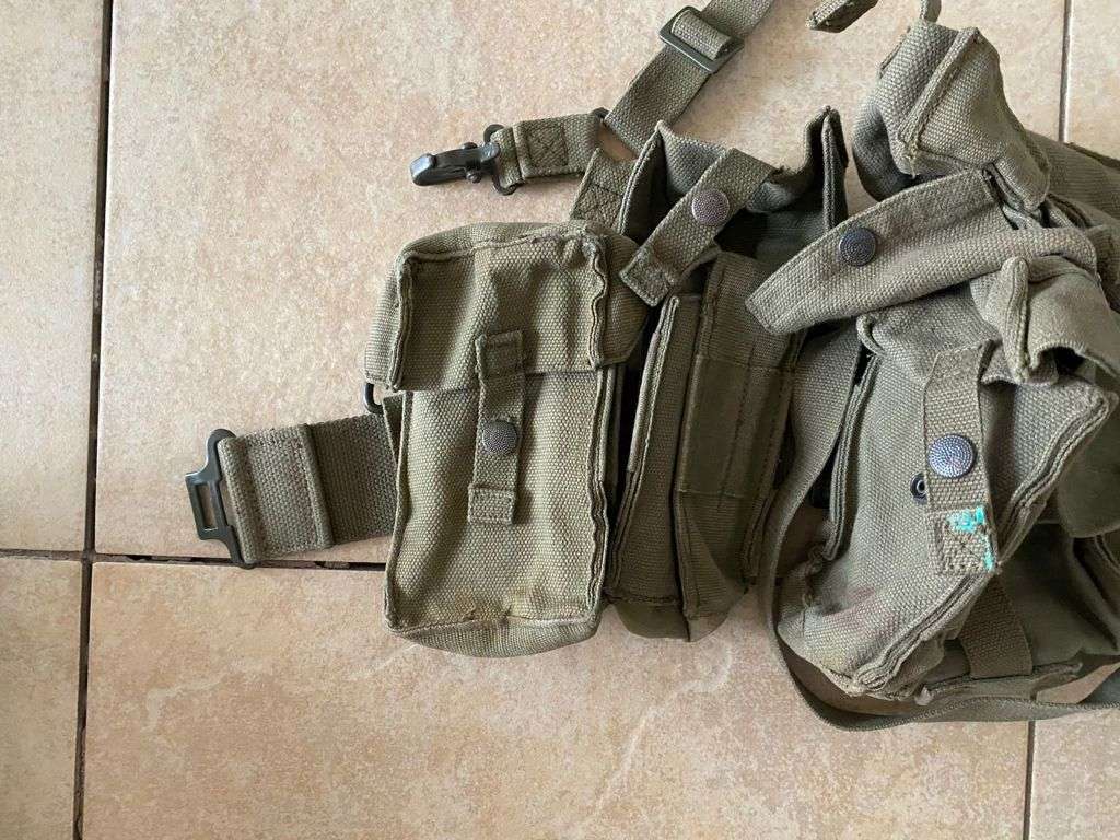 COMPLETE SADF PATTERN 73 SKELETON KIT BELT/ 4X AMMO POUCHES/KIDNEY POUCHES/ YOKE-GOOD CONDITION