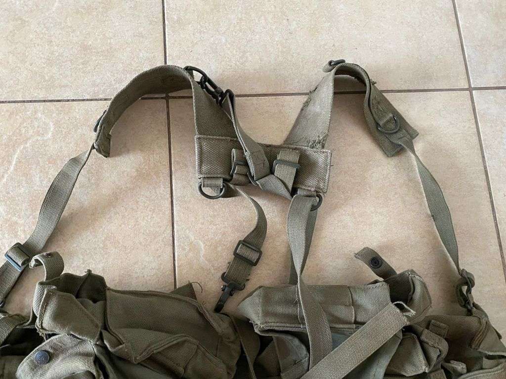 COMPLETE SADF PATTERN 73 SKELETON KIT BELT/ 4X AMMO POUCHES/KIDNEY POUCHES/ YOKE-GOOD CONDITION