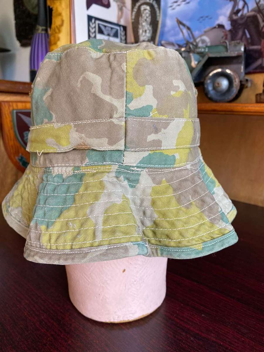 AUTHENTIC RECCE/HUNTER GROUP CAMO BUSH HAT-SIZE 56/7-CONDITION-USED WITH A LOT OF CHARACTER-SCARCE
