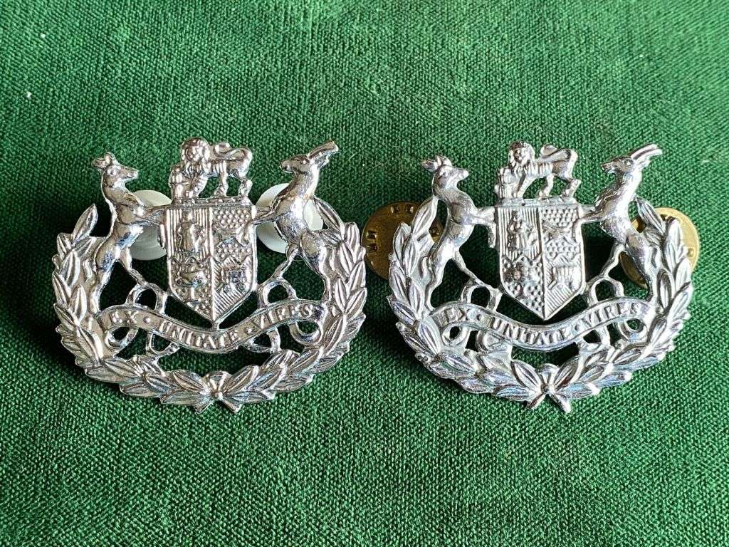 SERGEANT MAJOR CLASS 1 OFFICE DRESS RANKS IN CHROME-WORN 1970`S-2002-PINS INTACT