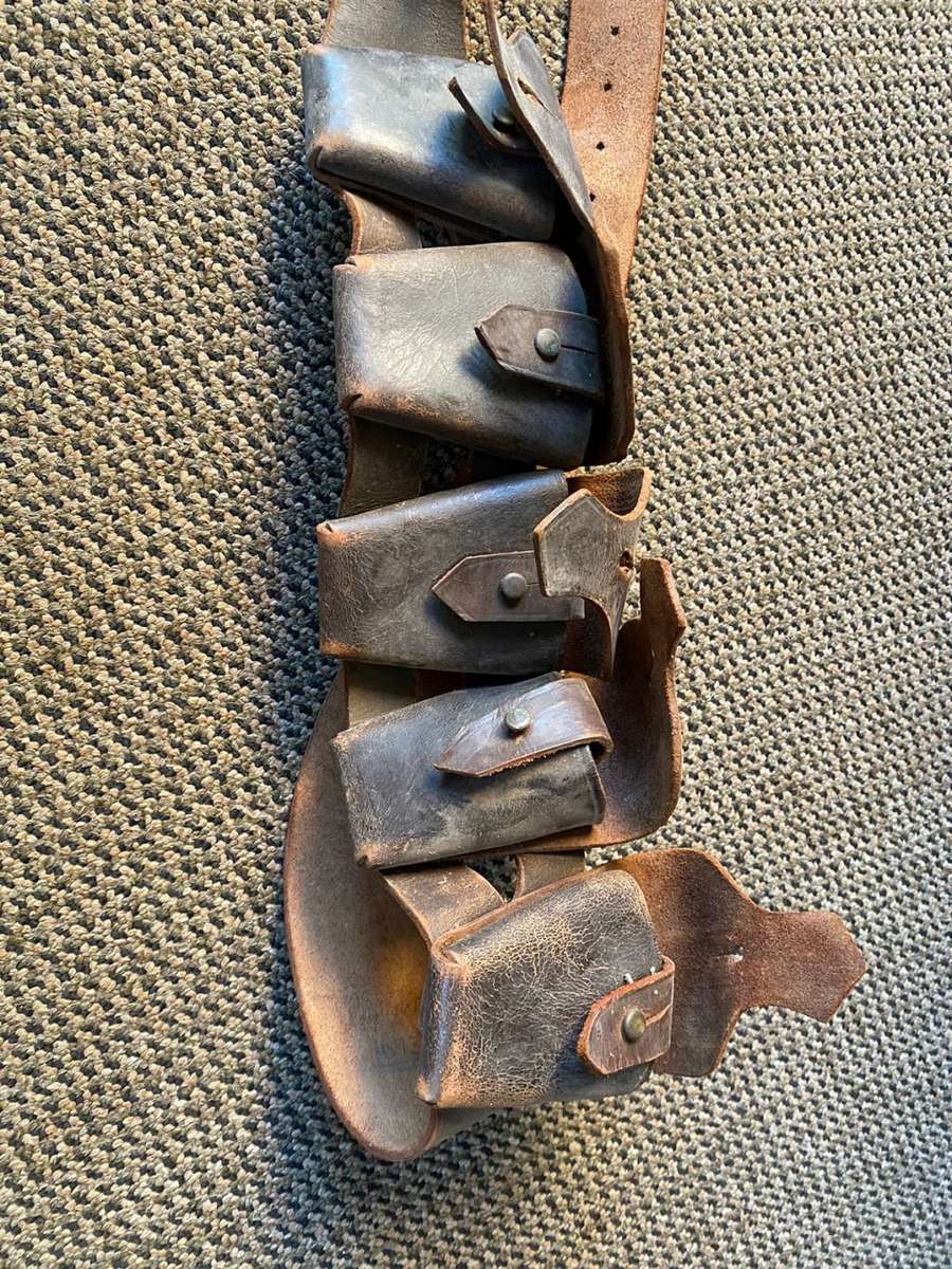 5 POCKET .303 BANDOLIER-NO MARKINGS-LOOK WW1 PERIOD