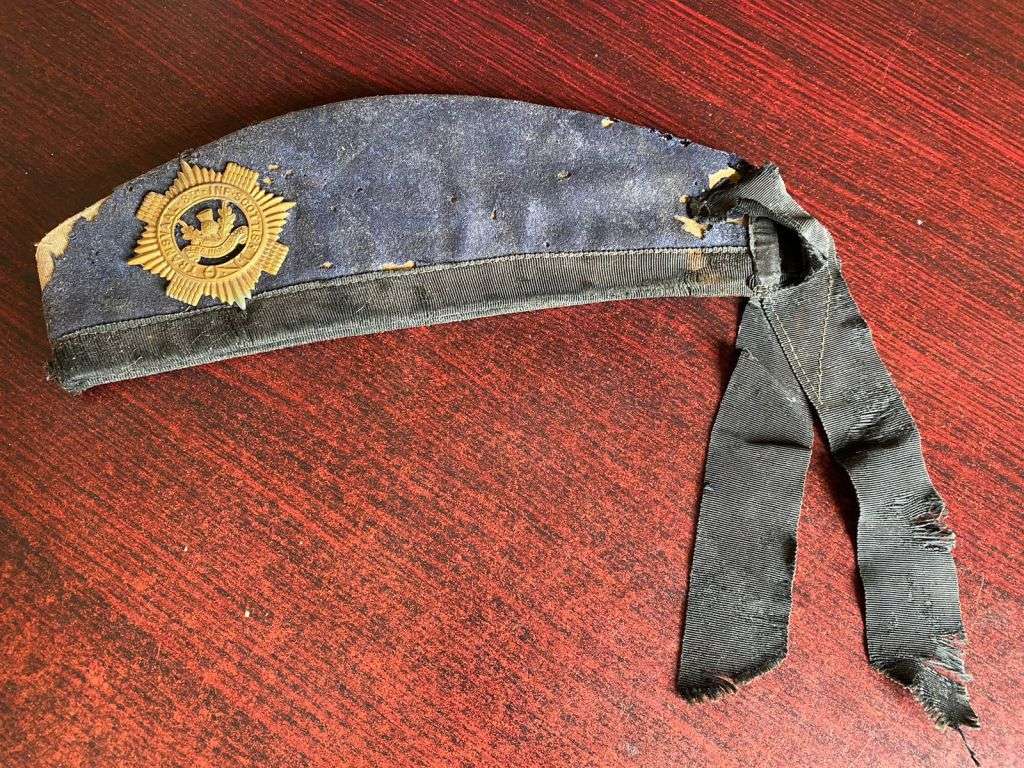 TRANSVAAL SCOTTISH SIDE CAP-WW2-BAD SHAPE