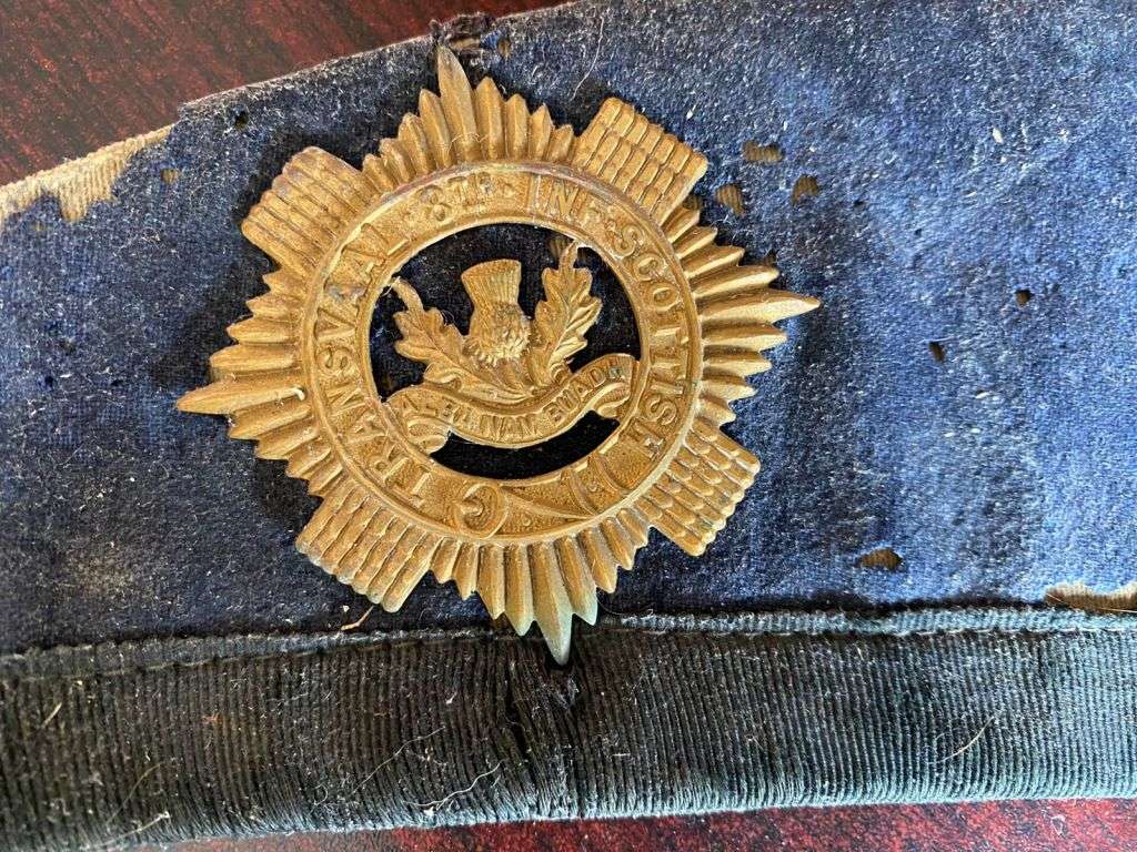 TRANSVAAL SCOTTISH SIDE CAP-WW2-BAD SHAPE