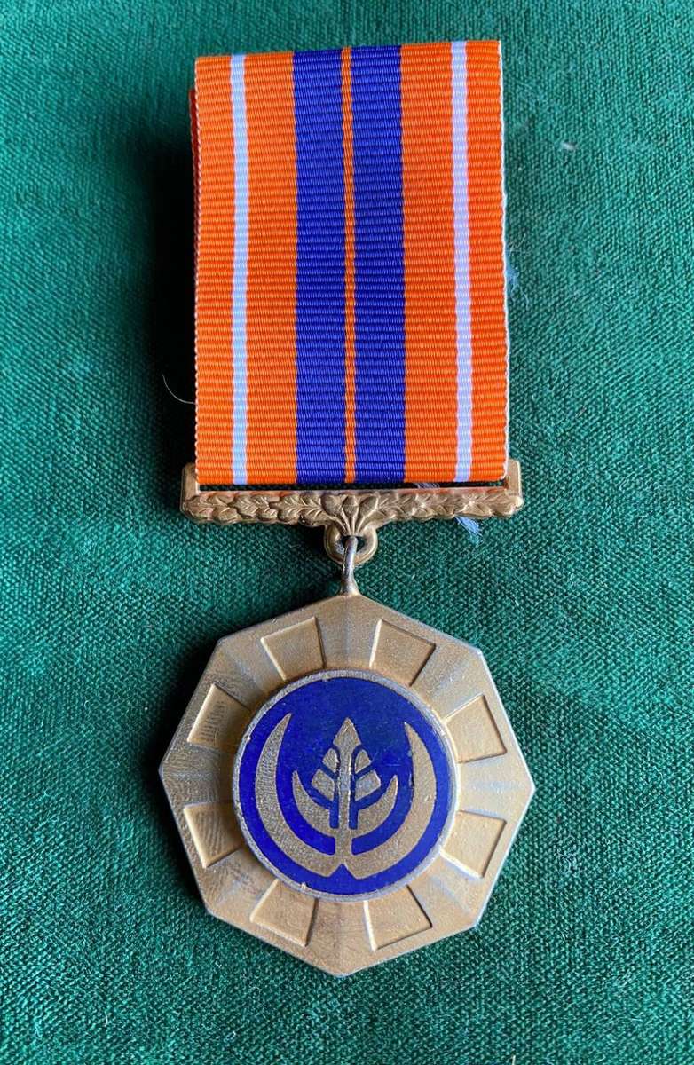 SADF FULL SIZE PRO PATRIA MEDAL-EARLY 1ST TYPE WITH SWIVEL SUSPENDER AND LOW NO.-MADE BY METAL ART-