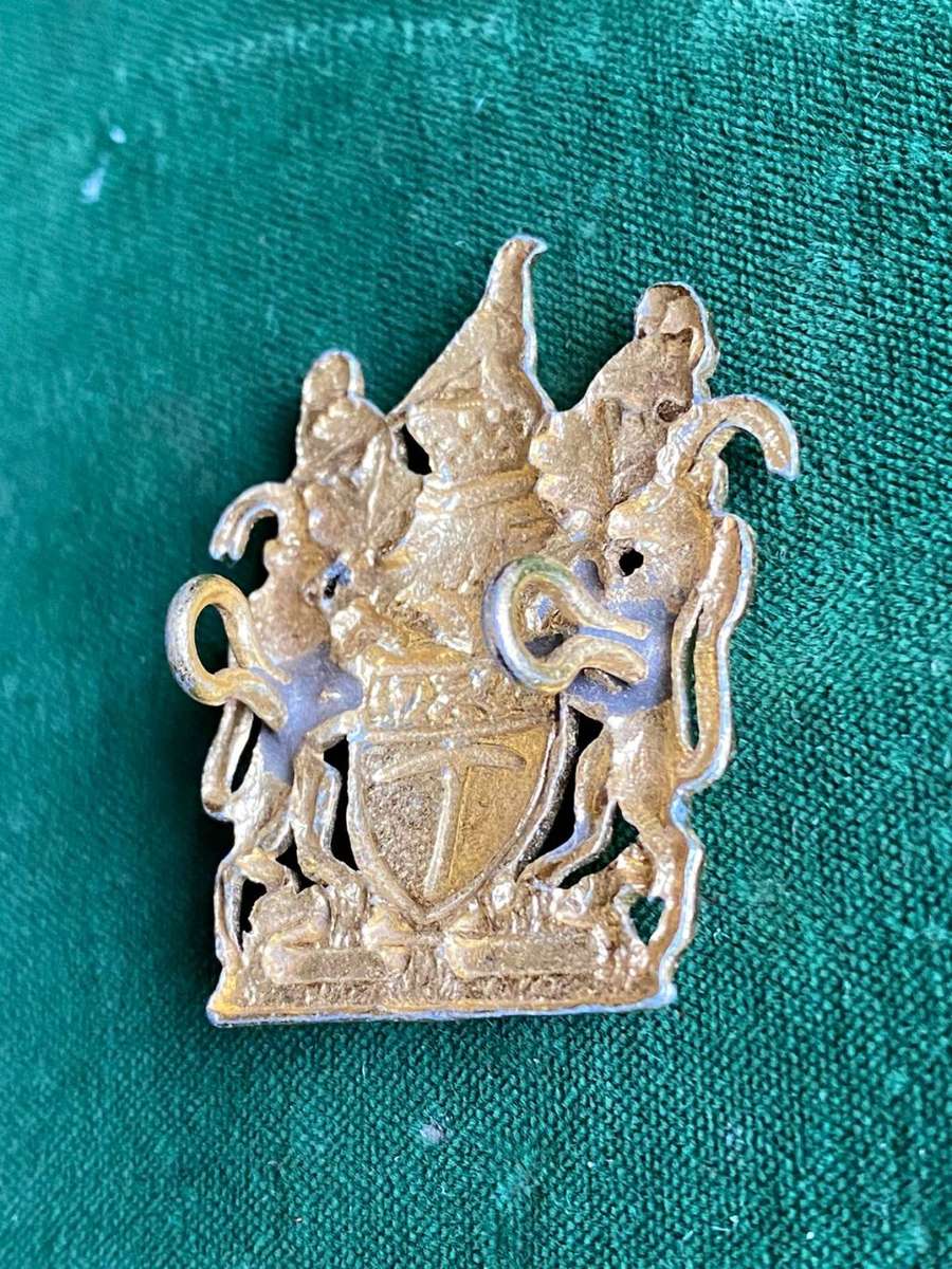 RHODESIAN ARMY WARRANT OFFICER CLASS 1 GILT ANODISED WRIST RANK BADGE- 2 LUGS