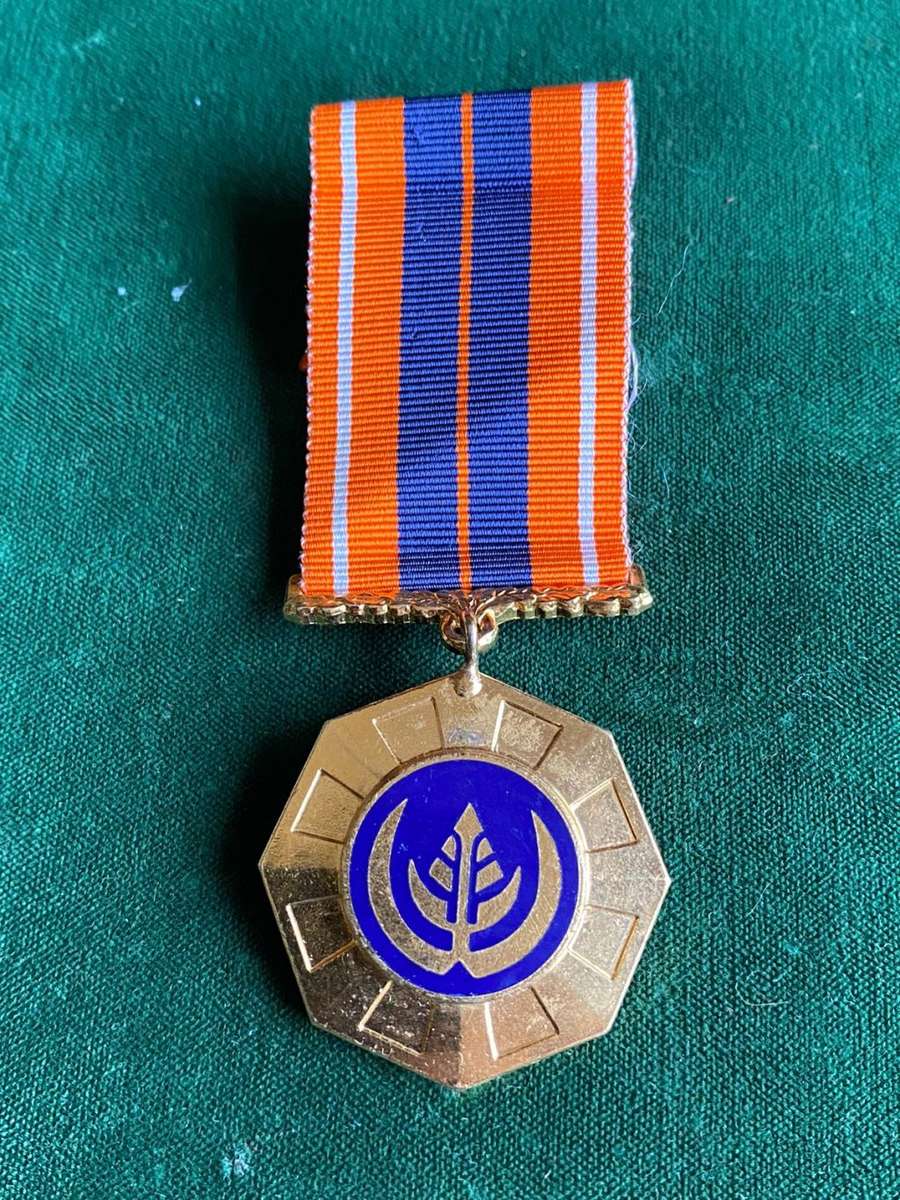 SADF FULL SIZE PRO PATRIA MEDAL-EARLY 1ST TYPE WITH SWIVEL SUSPENDER AND LOW NO.-MADE BY METAL ART-