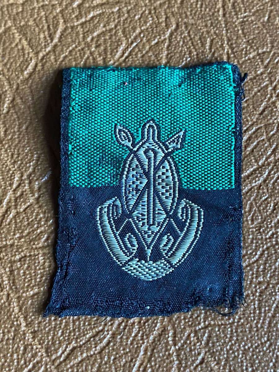 RHODESIAN AFRICAN RIFLES SILK CAP BADGE FOR CAMOUFLAGE 1960`S-1970`S-(REMOVED FROM HAT)