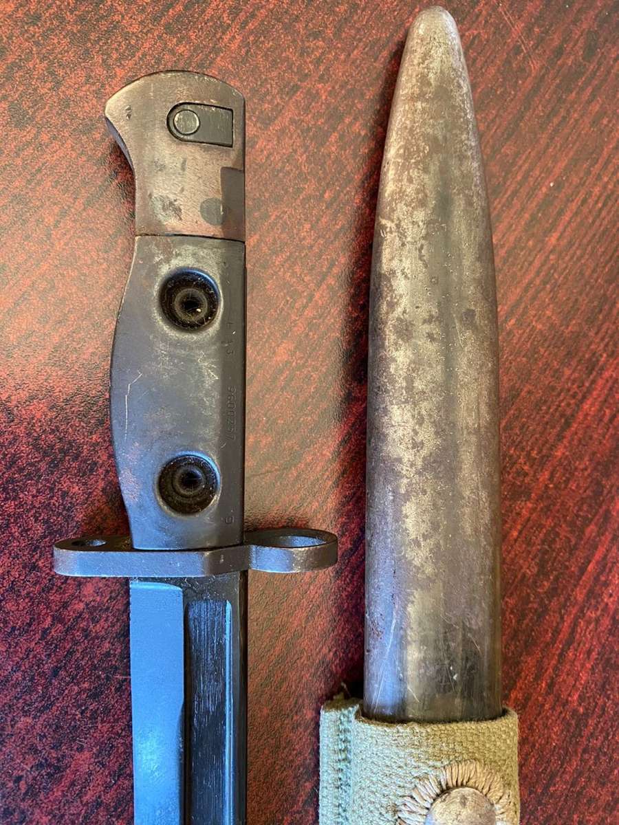 EARLY PRODUCTION L1 A3 BAYONET-ADOPTED 1958 AND MADE AT ENFIELD AND B.S.A. ACCORDING TO STORES NO AN