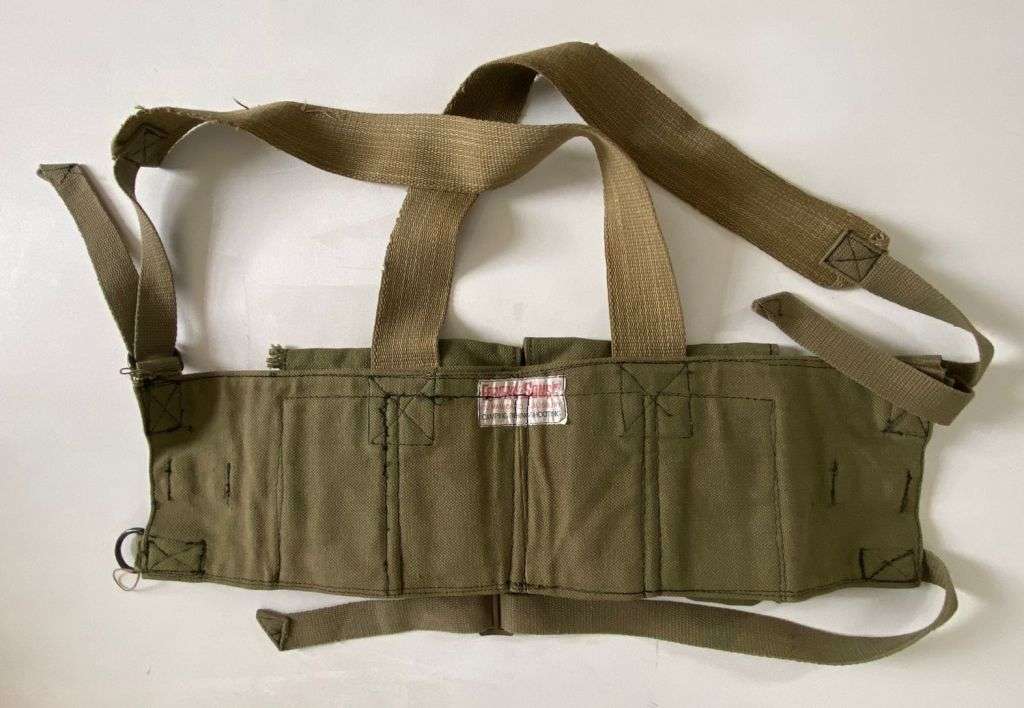 RHODESIAN CHEST WEBBING-LABELLED AND MADE BY FEREDAY & SONS,SALISBURY-PRESS STUDS HAVE `BELCONIA` MA