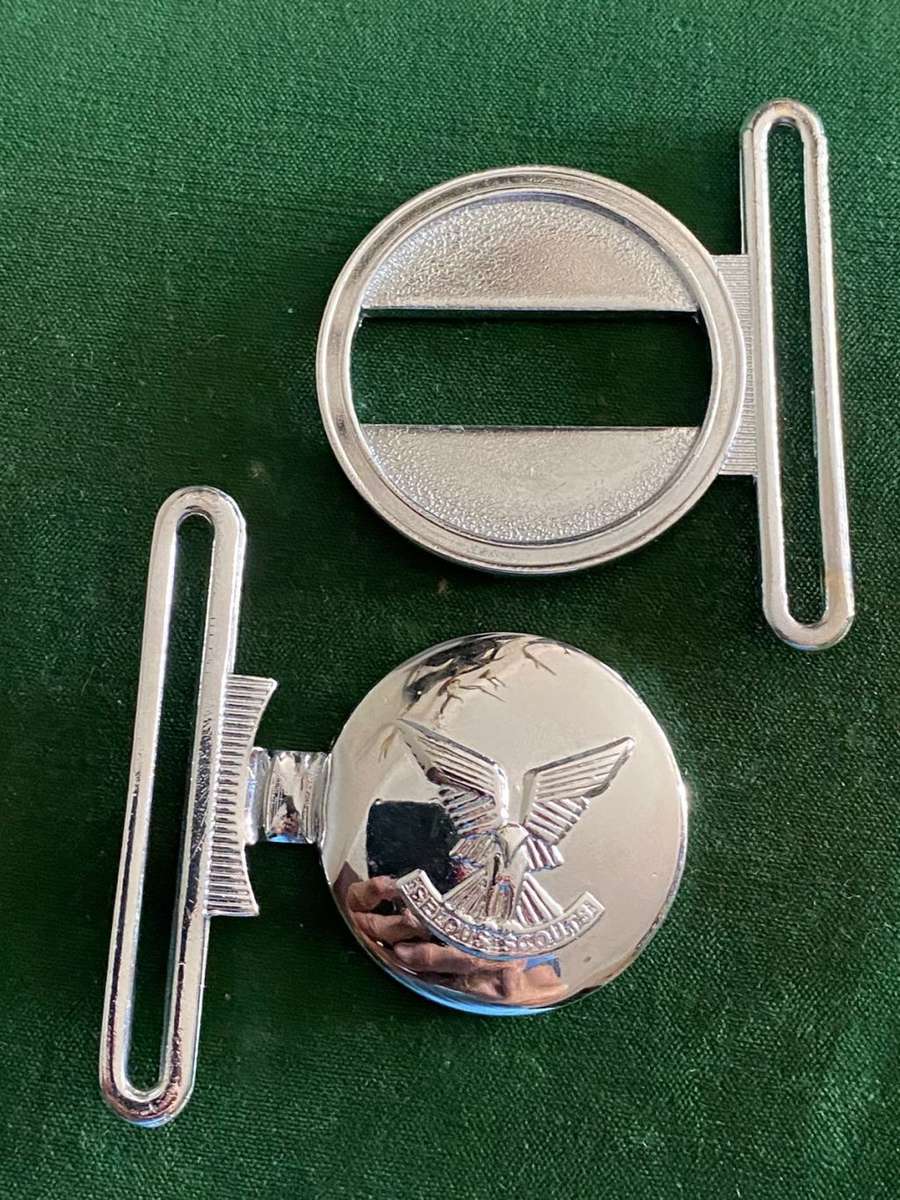 ORIGINAL RHODESIAN SELOUS SCOUTS,STABLE BELT BUCKLE,REUTELER MFG-SALISBURY MAKERS STAMP-MINT CONDITI