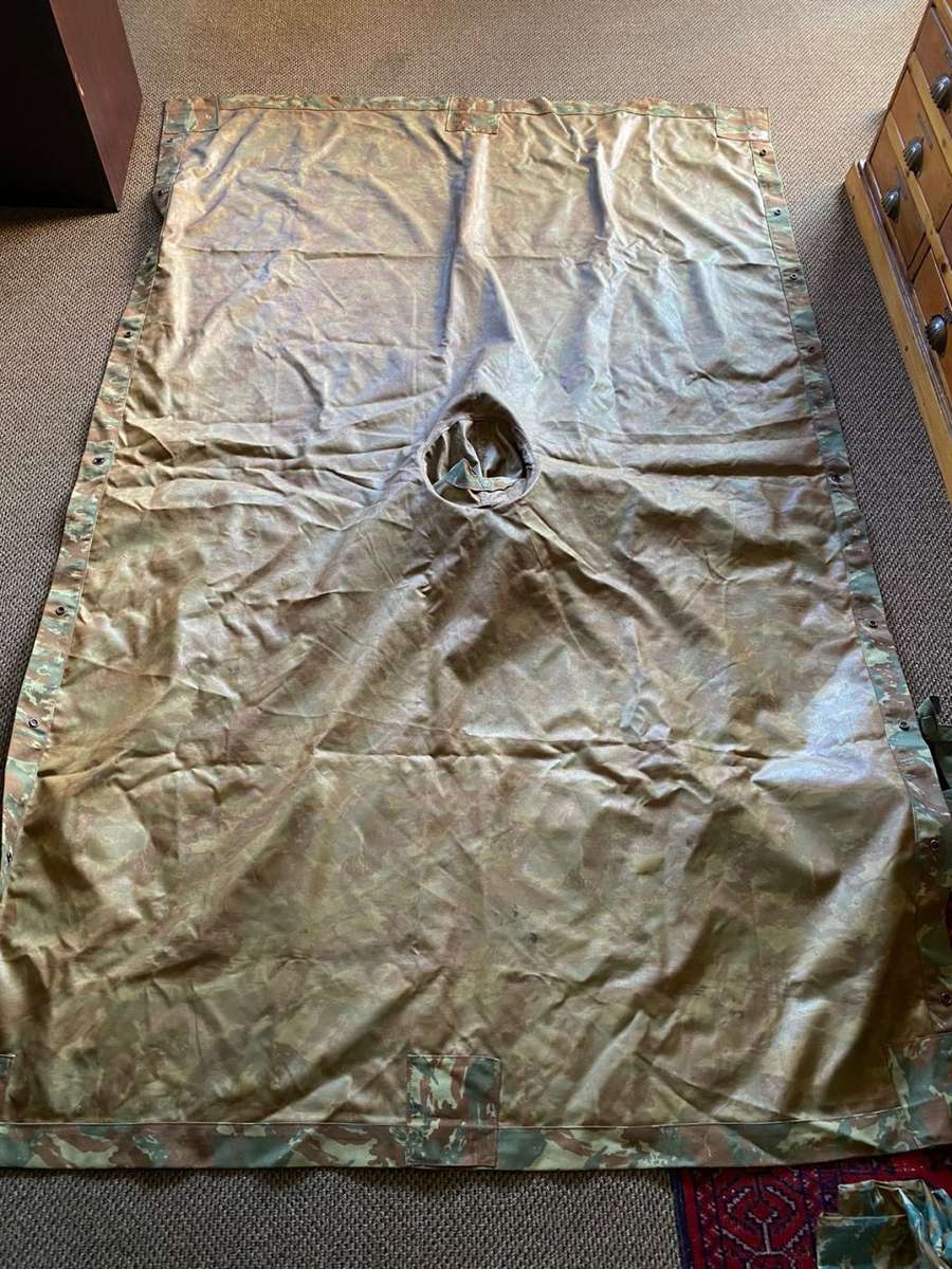 32 BATTALION BIVVY/GROUND SHEET IN VERY GOOD CONDITION