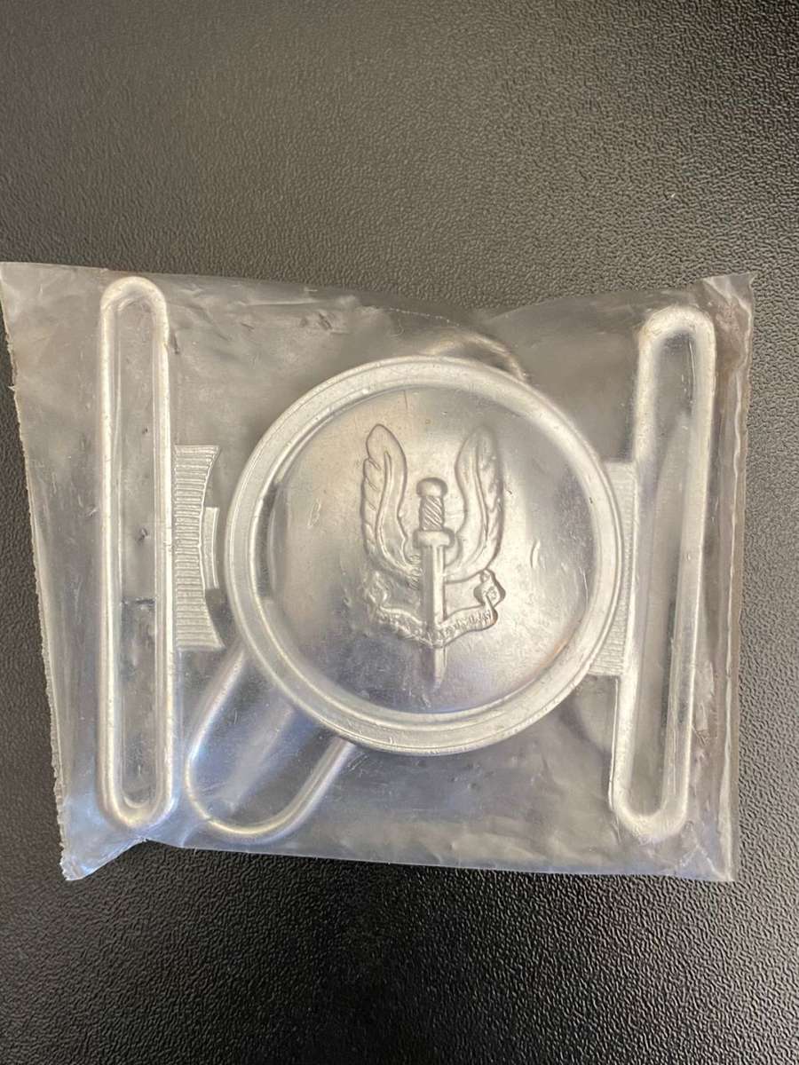 RHODESIAN SAS BELT BUCKLE-STILL SEALED AS FROM MILITARY STORES