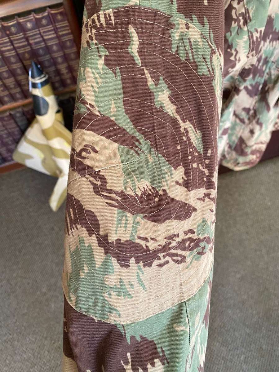 ORIGINAL PERIOD ITEM, FRELIMO 1970`S LIZARD PATTERN (WINTER) CAMO JACKET SIZE XTRA LARGE-MEASURES 74