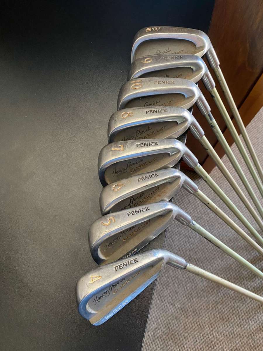 LADIES SET OF IRONS-HAREY PENICK-THE FOLLOWING 4-5-6-7-8-9-10-SW 8 IN TOTAL
