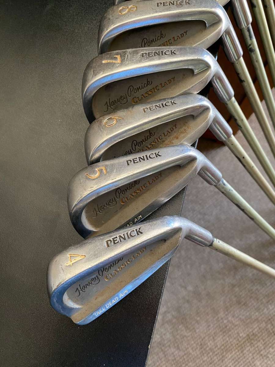 LADIES SET OF IRONS-HAREY PENICK-THE FOLLOWING 4-5-6-7-8-9-10-SW 8 IN TOTAL