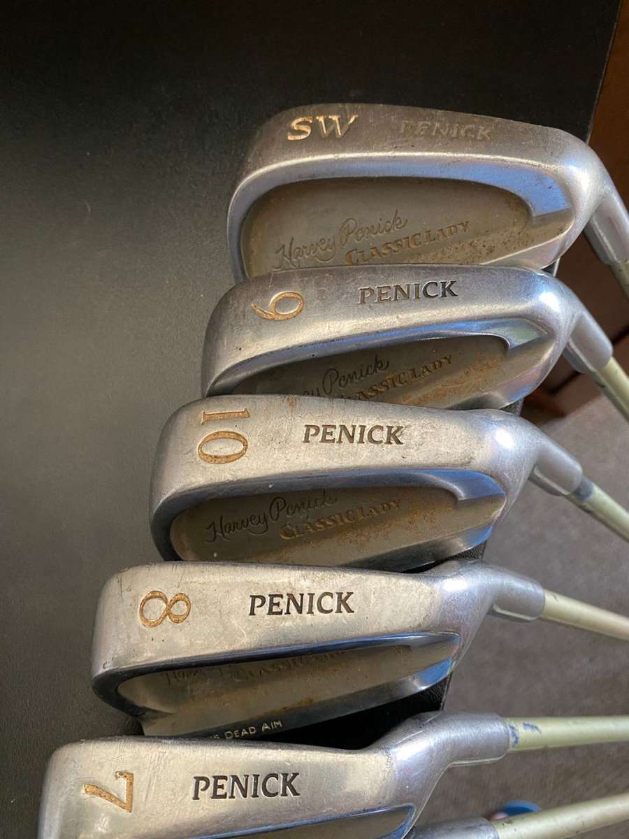 LADIES SET OF IRONS-HAREY PENICK-THE FOLLOWING 4-5-6-7-8-9-10-SW 8 IN TOTAL