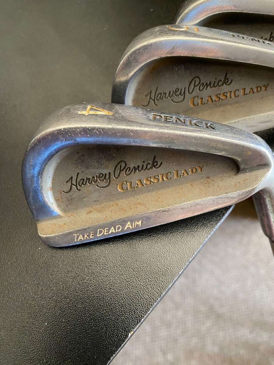 LADIES SET OF IRONS-HAREY PENICK-THE FOLLOWING 4-5-6-7-8-9-10-SW 8 IN TOTAL