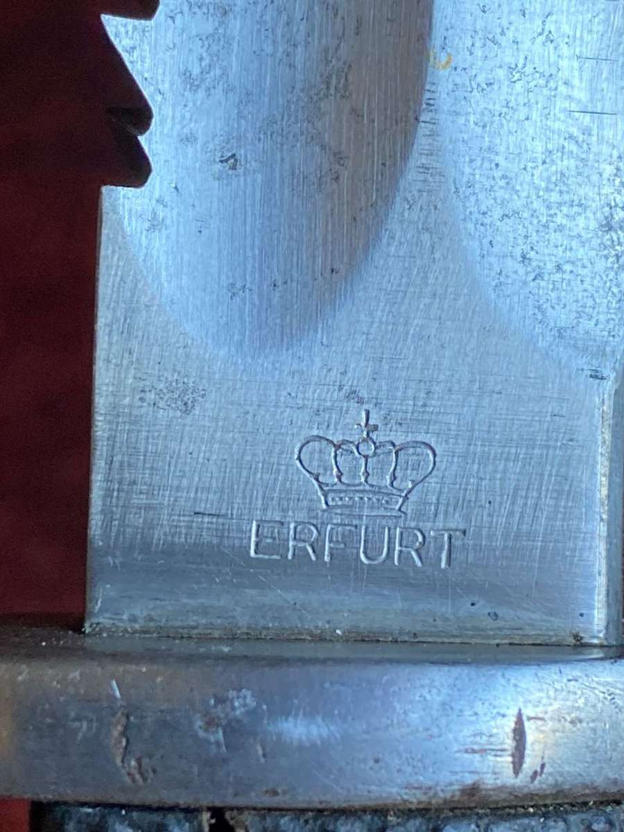 GERMAN KS 98 MADE IN 1912 FOR DEUTSCH SUDWEST AFRICA BY ERFURT-LEATHER GRIPPED AND ERFURT W12 MARKED