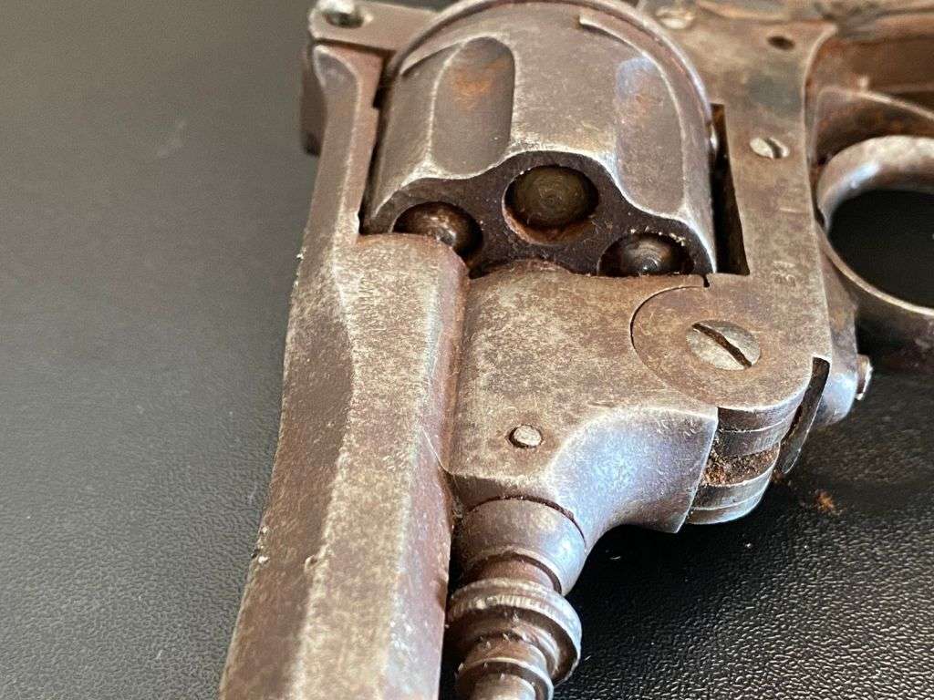 BELGIAN JEAN WARNANT .450 REVOLVER MADE 1870`S-1890`S-THIS REVOLVER IS FULL DEACTIVATED AND CAN ONLY