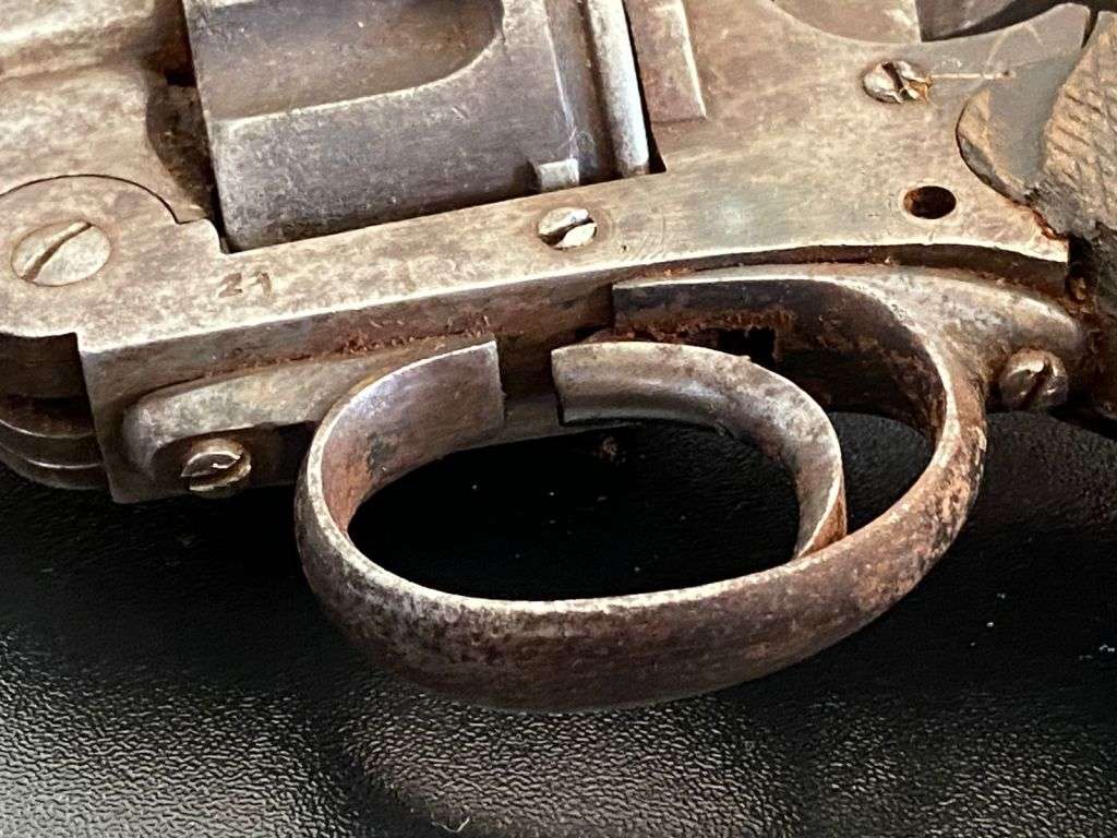 BELGIAN JEAN WARNANT .450 REVOLVER MADE 1870`S-1890`S-THIS REVOLVER IS FULL DEACTIVATED AND CAN ONLY