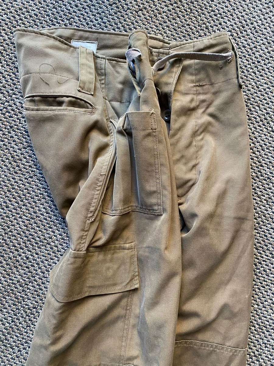 SADF NUTRIA TOUSERS SIZE 32-PIPE LENGTH 81 CM-LABELLED AND DATED 1983