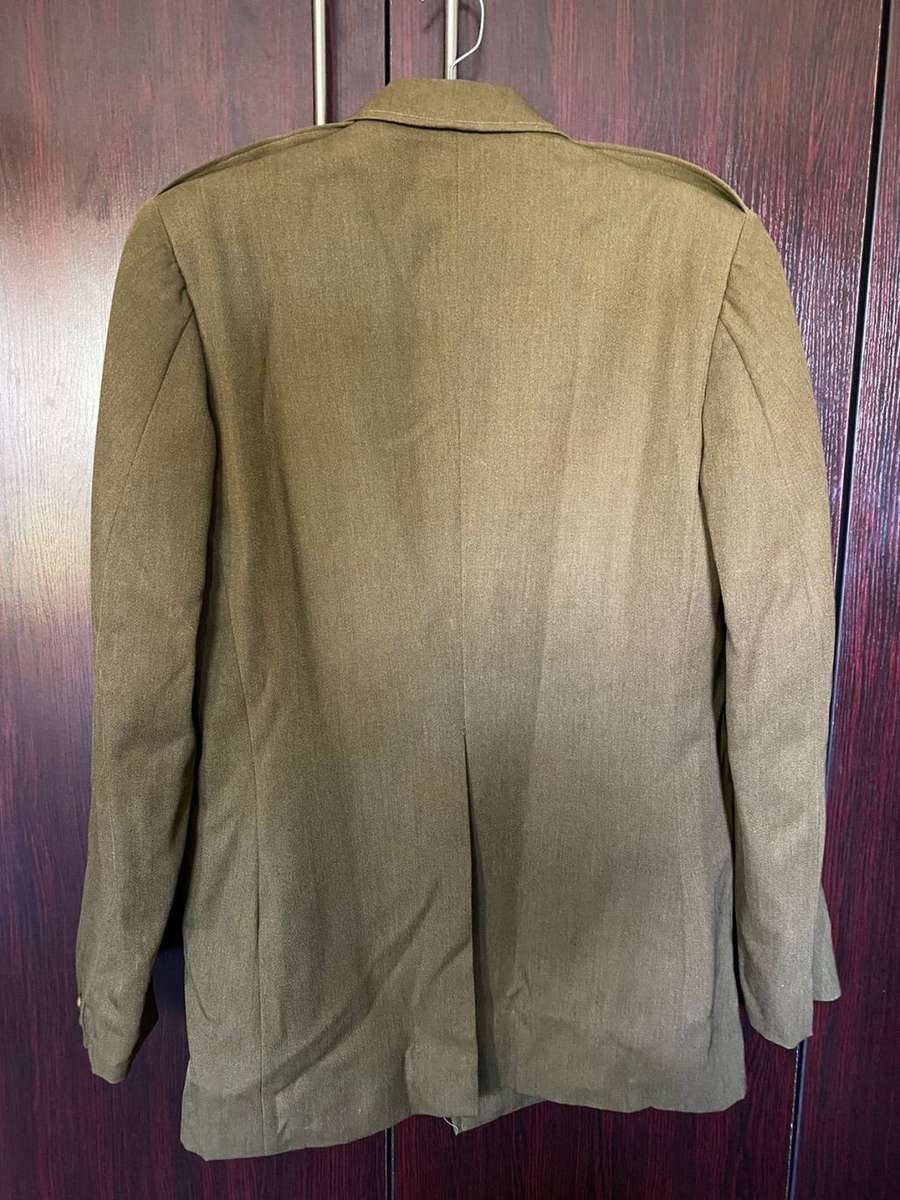 EARLY SA INFANTRY UNIFORM JACKET WITH BRASS BUTTONS-SIZE MEDIUM-MEASURES 51CM ARMPIT TO ARMPIT-STILL