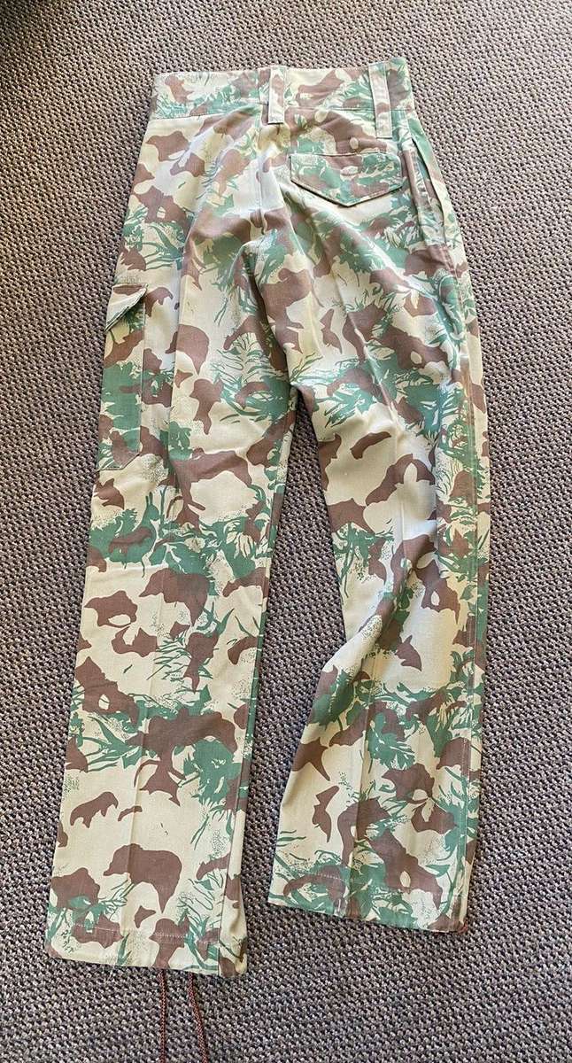 POLICE TASK FORCE 2ND PATTERN CAMO TROUSERS-LABELLED-SIZE 30-PIPE LENGTH MEASURES 79CM