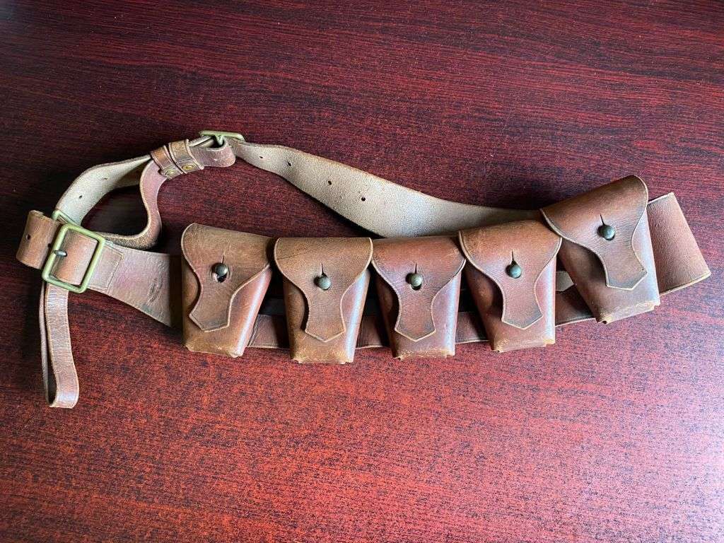 SA MADE (STAMPED) SAP LEE ENFIELD 5 POCKET BANDOLIER-IN VERY GOOD CONDITION
